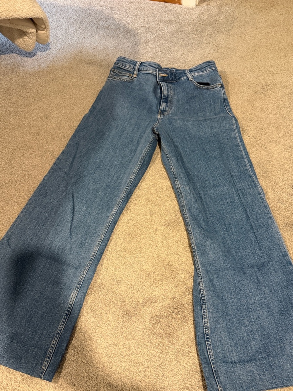 Zara Blue Wide-Leg Jeans